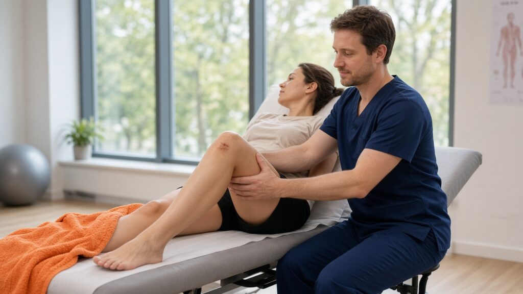 Home 12 knee exercise during post-surgical rehab